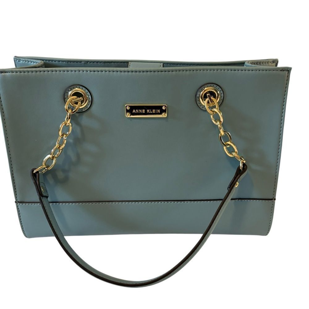 Anne Klein Light Blue Bag w/ Gold Tone Hardware.